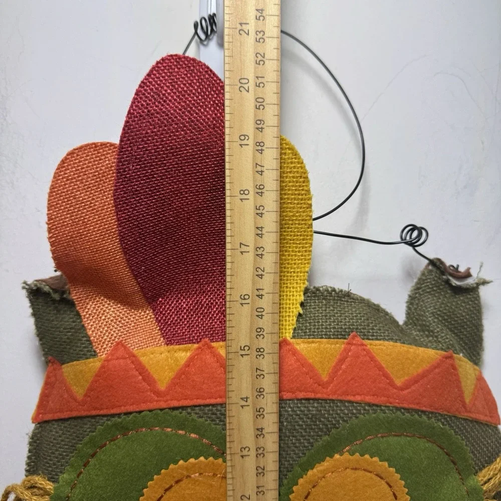 Fall Owl Fox Burlap Hanging Decor Thanksgiving Harvest Autumn Plush Set Of 3 24